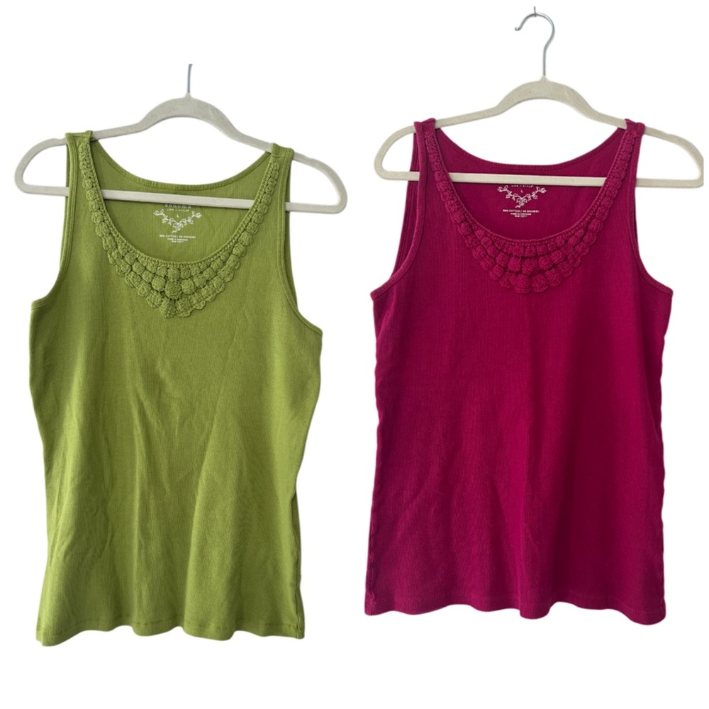 Sonoma Green and Pink Tank Tops